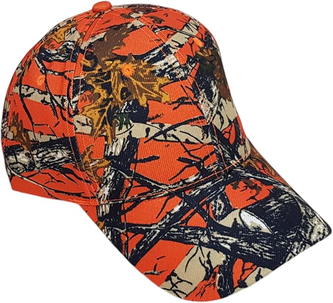 Visera con estampado de Camuflaje naranja
