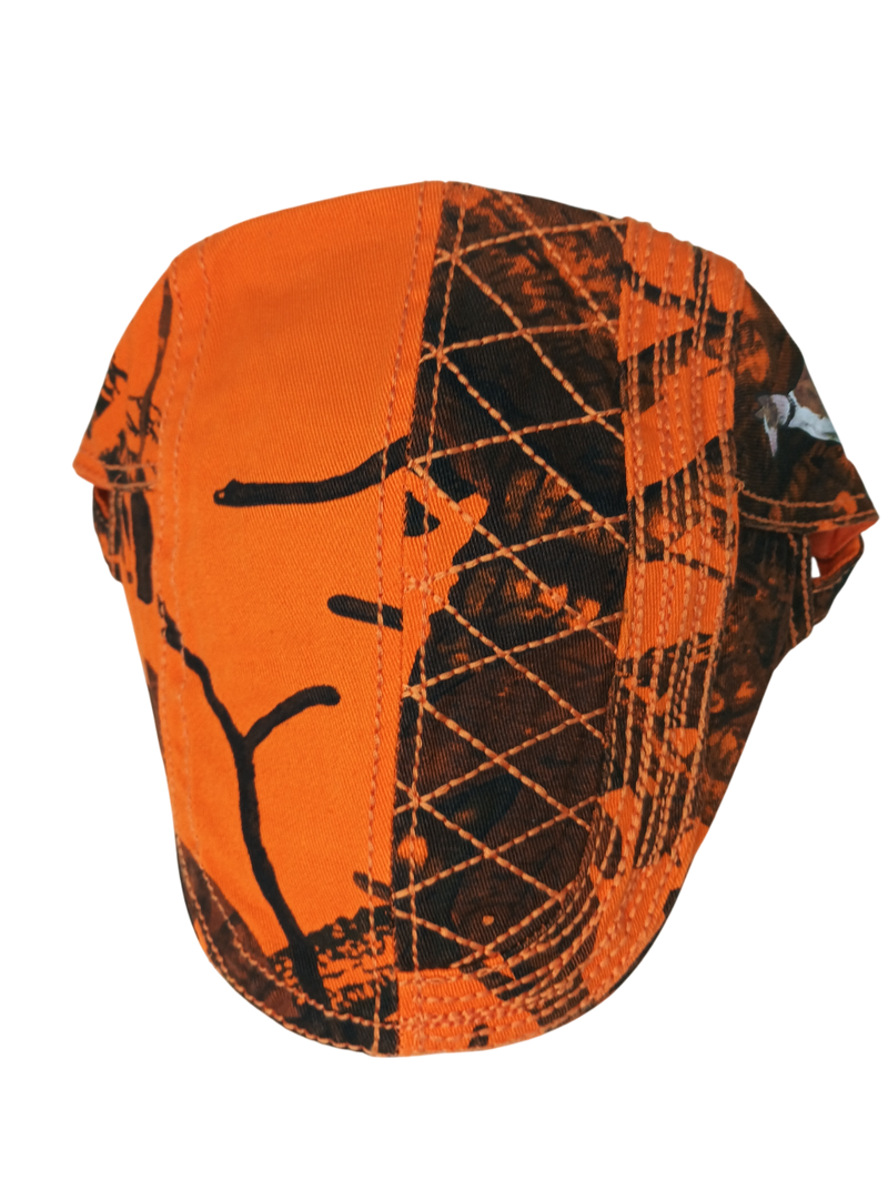 Gorra Boina plana en color camuflaje naranja