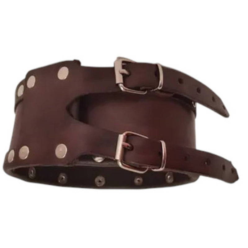 Collar para perro en cuero con decoración en tachuelas, para perros de Rehalas 8 cm ancho