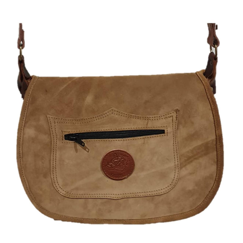 Morral caza serraje con asa para llevar colgado