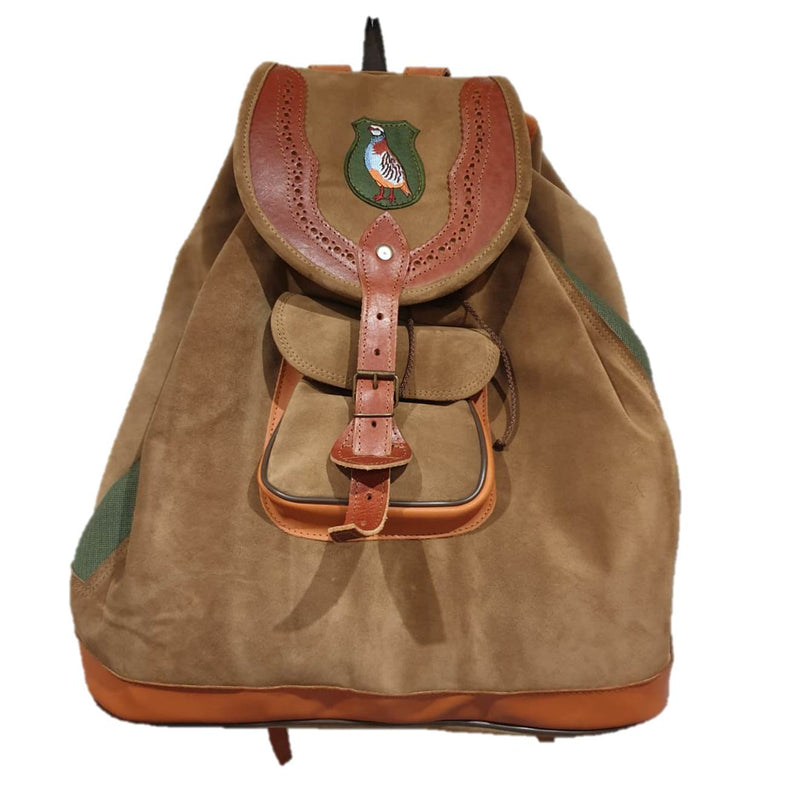 Mochila de caza doble aireada serraje para llevar 2 jaulas de perdiz