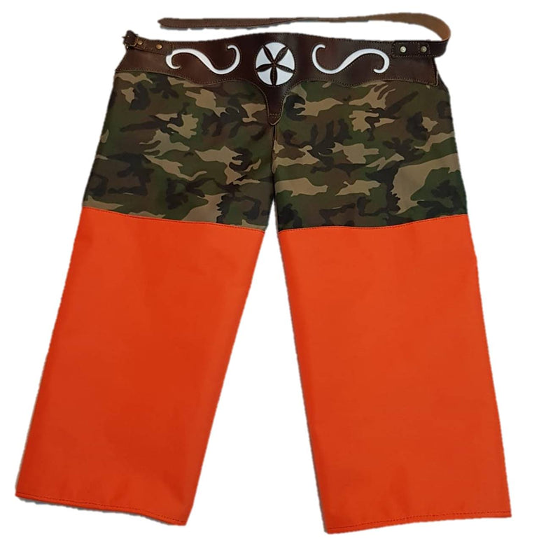 Pernera niño camuflaje mix camo- naranja.