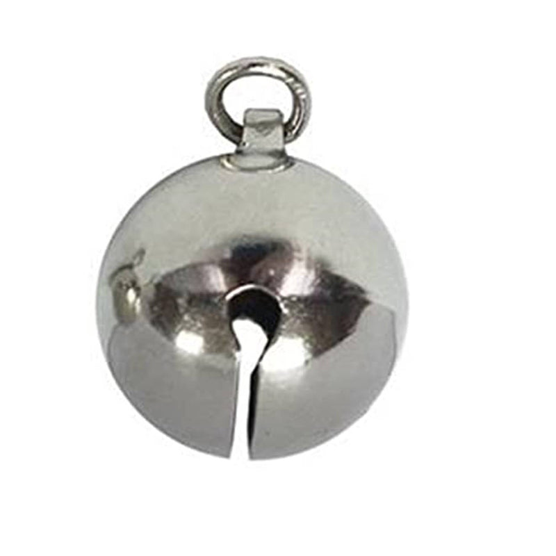 Cascabel hurón fabricado en metal. Color plateado