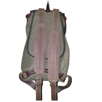 Mochila de caza aireada lona verde,para una jaula  de perdiz