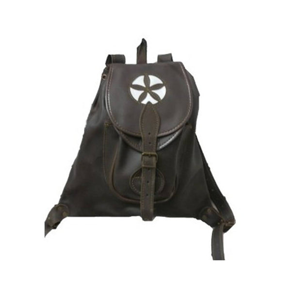 Zurron ligero para NIÑO o SENDERISTA piel con flor, primera calidad