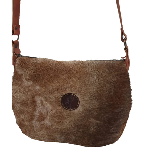 Morral trufero en piel de ciervo