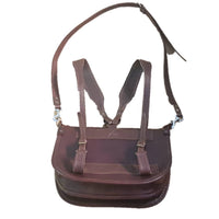 Morral Zurrón Trufero fabricado en piel con asas tipo mochila