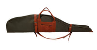 Funda doble para rifles con visor en cordura verde 120 cm refuerzos piel