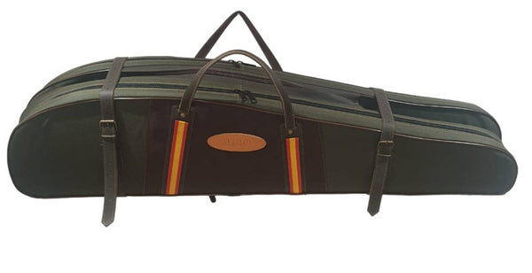 Funda doble para rifles con visor divisible en cordura verde 120 cm