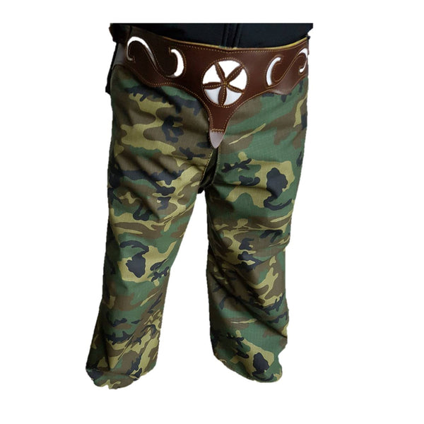 Pernera mujer camuflaje,fabricada artesanalmente.