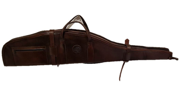 Funda doble para rifle con visor en piel 120 cm
