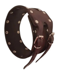 Collar para perro en cuero con decoración en tachuelas, para perros de Rehalas 8 cm ancho