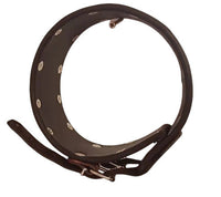 Collar para perro en cuero con decoración en tachuelas, para perros de Rehalas 8 cm ancho