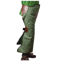 Zahon mujer lona caqui irrompible con refuerzos en cuero.