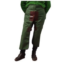 Zahon mujer lona caqui irrompible con refuerzos en cuero.