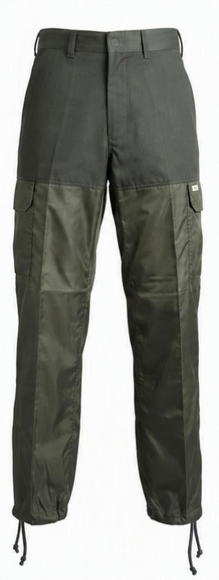 Pantalón de Caza Cargo verde oliva para caza con refuerzos  en piernas de pvc