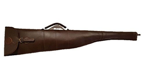 Funda en piel color oscuro para dos escopetas semi automáticas 130 cm