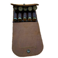 Estuche en curo para 5 cartuchos + 5 cartuchos