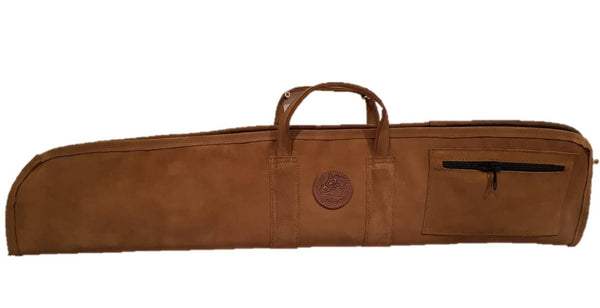 Funda para escopeta desmontada repetidora o semiautomática en serraje tipo maleta 94x22 cm