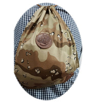 Mochila saquito en camuflaje, fabricada en lona muy cómoda