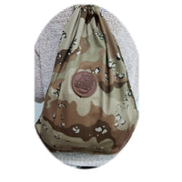 Mochila saquito en camuflaje, fabricada en lona muy cómoda