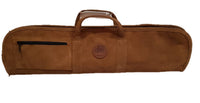 Funda para escopeta desmontada superpuesta o paralela  en serraje tipo maleta 82x24 cm