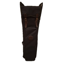 Mochila de lona cordura marrón oscuro para escopetas con forro,asas acolchadas