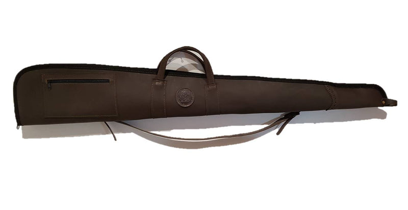 Funda para escopeta montada repetidora o semiautomática en piel cierre cremallera 130 cm