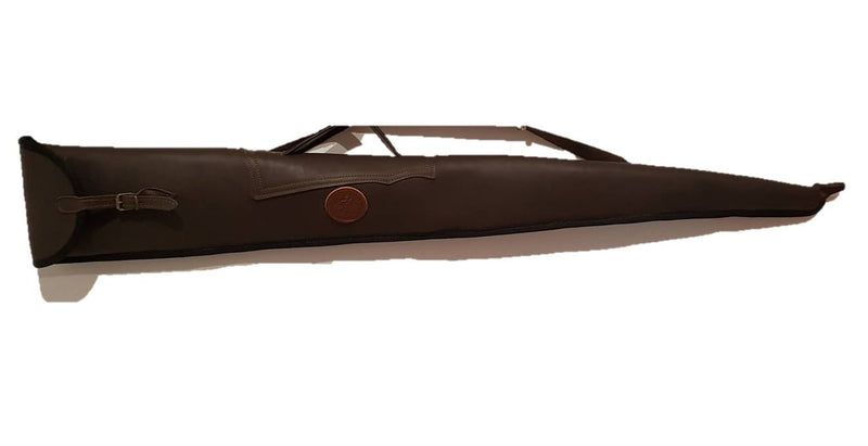 Funda para escopeta montada repetidora o semiautomática en piel cierre tapeta 130 cm