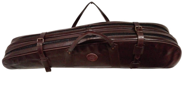 Funda de cuero doble para dos rifles con visor 120 cm. LA JOYA DE LA CAZA