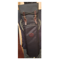 Mochila de lona cordura marrón oscuro para escopetas con forro,asas acolchadas