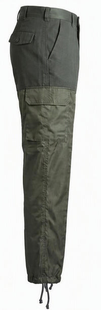 Pantalón de Caza Cargo verde oliva para caza con refuerzos  en piernas de pvc