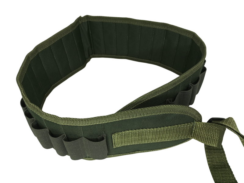 Canana Porta Cartuchos fabricada en cordura para calibre 12 y 20 para 28 cartuchos