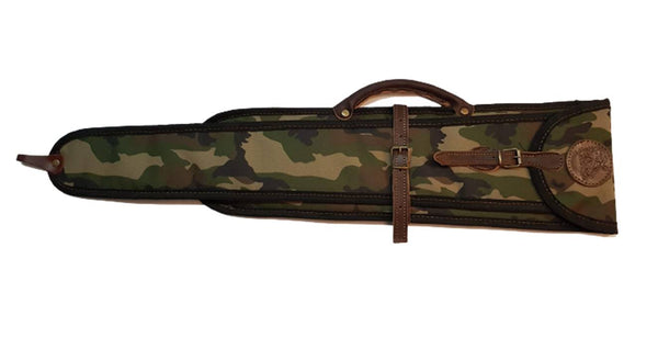 Funda para escopeta desmontada superpuesta o paralela en camuflaje cierre tapeta 60 culata y 75 cañon