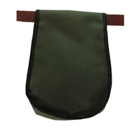 Una bolsa de ojeo-Bolsa portacartuchos en coruda lona verde, para llevar en el cinturón