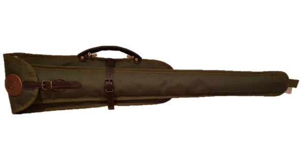 Funda de escopeta con forro para un arma de la marca Rufino Sande de Gaztelurrutia.