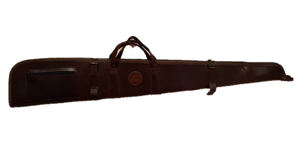 Funda doble para escopetas con cremallera en piel