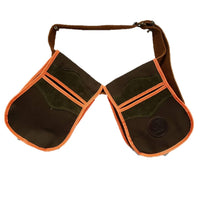 Faltriquera  verde y naranja dos bolsas con cinturón incluido