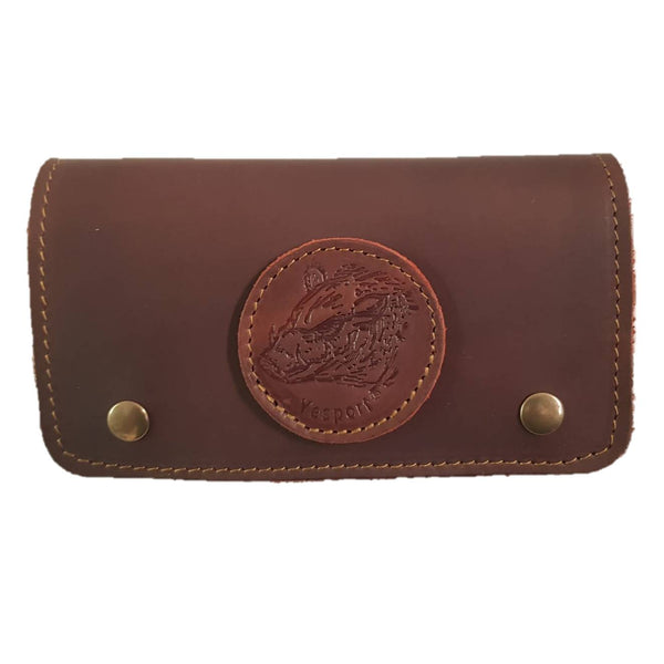 Estuche fabricado en cuero para 10 balas
