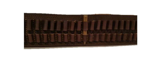 Canana de cuero porta balas para todos los calibres con bolsillo