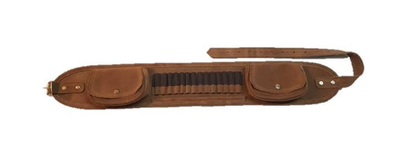 Canana porta 14 balas y 2 cargadores en serraje