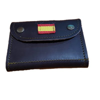 Estuche en cuero para 5 balas + 5 balas con Bandera España