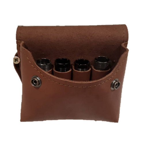 Cartuchera de piel para llevar 4 polichokes