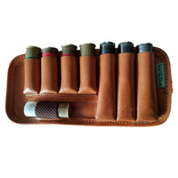 Estuche en cuero manual para cartuchos y polichokes