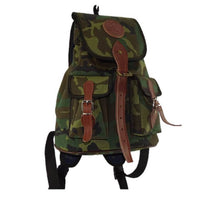 Mochila de caza lona camuflaje pequeña con dos bolsillos