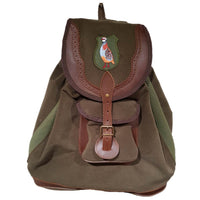 Mochila de caza doble aireada lona para  llevar 2 jaulas de perdiz