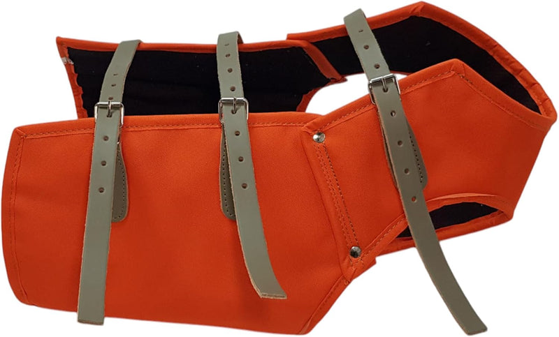Peto protección para perro de caza jabalí fabricado en material multicapa muy resistente en naranja