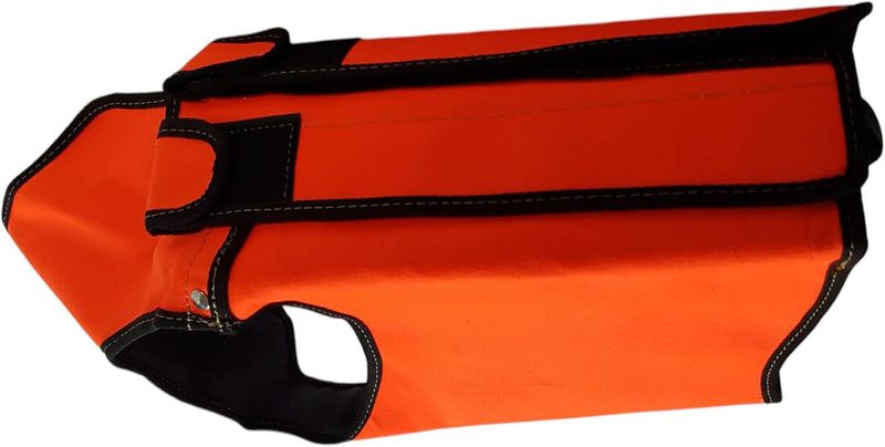 Chaleco largo protección para perro de caza jabalí fabricado en material multicapa muy resistente en naranja