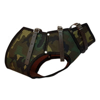 Chaleco protección para perro de caza jabalí fabricado en material multicapa muy resistente en camuflaje