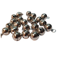 Cascabel hurón fabricado en metal. Color plateado